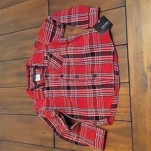 Toddler Boys Christmas Plaid Shirt